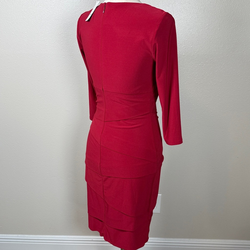 WHBM Slimming Bandage Sheath Dress 4 Red Shaping Sweetheart Valentine Femme NEW - Picture 11 of 17